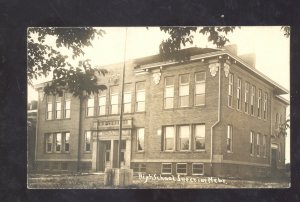 RPPC SUPERIOR NEBRASKA HIGH SCHOOL BUILDING VINTAGE REAL PHOTO POSTCARD