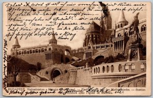 Budapest Hungary c1910 Postcard Halszbastya a Matyas Castle
