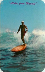 Hawaii Surfing 1950s Sport of Kings Hawaiian Views Teich Postcard 21-14183