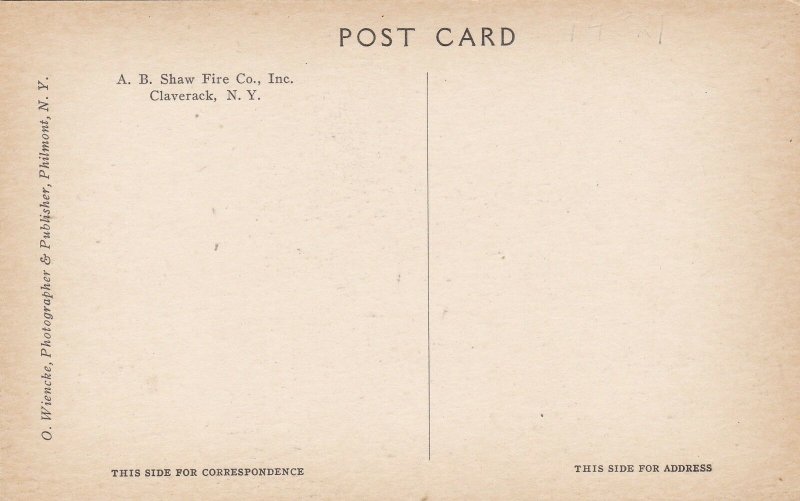 New York Claverack A B Shaw Fire Company sk4365