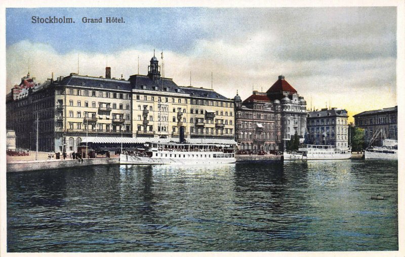 Grand Hotel, Stockholm, Sweden, Early Postcard