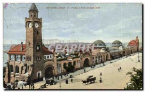 Old Postcard Hamburg neue st pauli Landungsbrücke