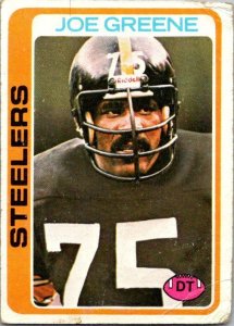 1978 Topps Football Card Joe Greene Pittsburgh Steelers sk7481