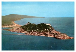 Postcard UK Gibraltar - South West aerial view of rock