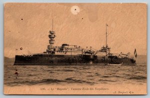 WW1  French  Torpedo Ship  Le Magenta  Postcard