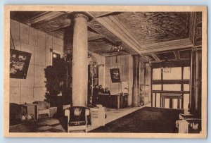 Moscow Russia Postcard Interior Lobby at Metropole Hotel c1920's Antique