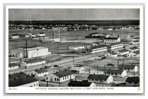 Division Headquarters Section Camp Edwards MA UNP Chrome Postcard U11