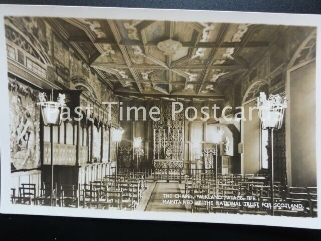 Scotland Fife FALKLAND PALACE The Chapel Interior - Old RP Postcard