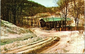 Island Run Rocky Gorge Eagleport Ohio OH Snow Mountains VTG Postcard Chrome UNP 