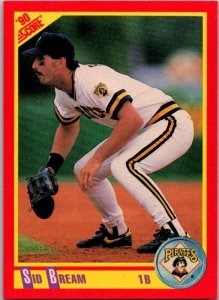 1990 Score Baseball Card Sid Bream Pittsburgh Pirates sk2583