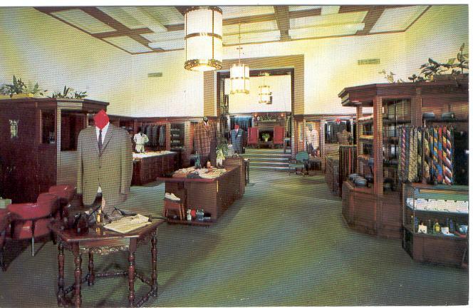 CA   PASADENA   HARVEYS MENS STORE INTERIOR postcard