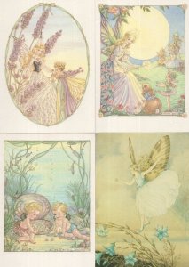 Fairy World & Medici 4x 1970s 1980s Fairy Postcard s