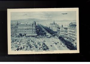 Original New RPPC Graf Zeppelin Flying over Barcelona Spain picture postcard