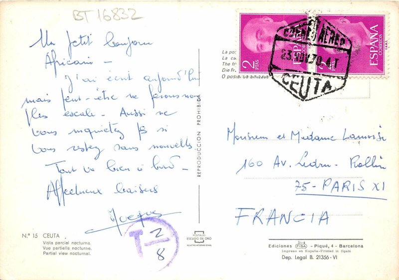 BT16832 ceuta vista parcial nocturna spain