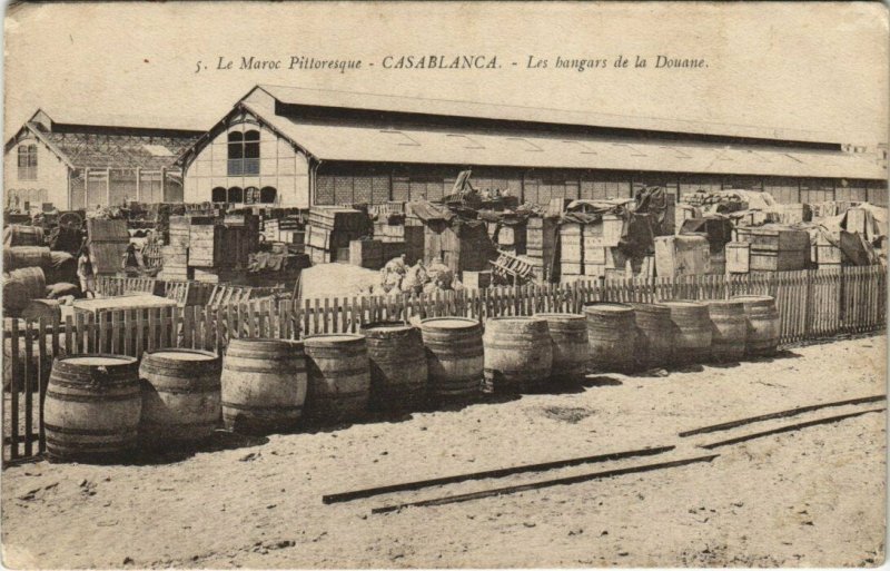 CPA AK CASABLANCA - Les hangars de la Douane MAROC (669299)