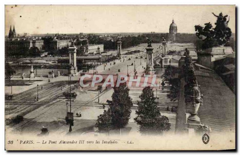 Paris - 7 - The Alexander Bridge - Towards Invalides - Old Postcard