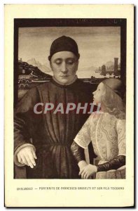 Old Postcard Portraits Ghirlandaio De Francesco Sasselti And His Son Teodoro