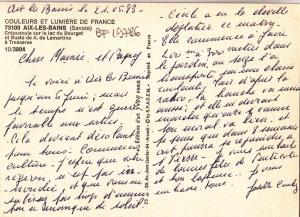 BF19786 aix les bains s crepuscule sur le lac du bourget france front/back image