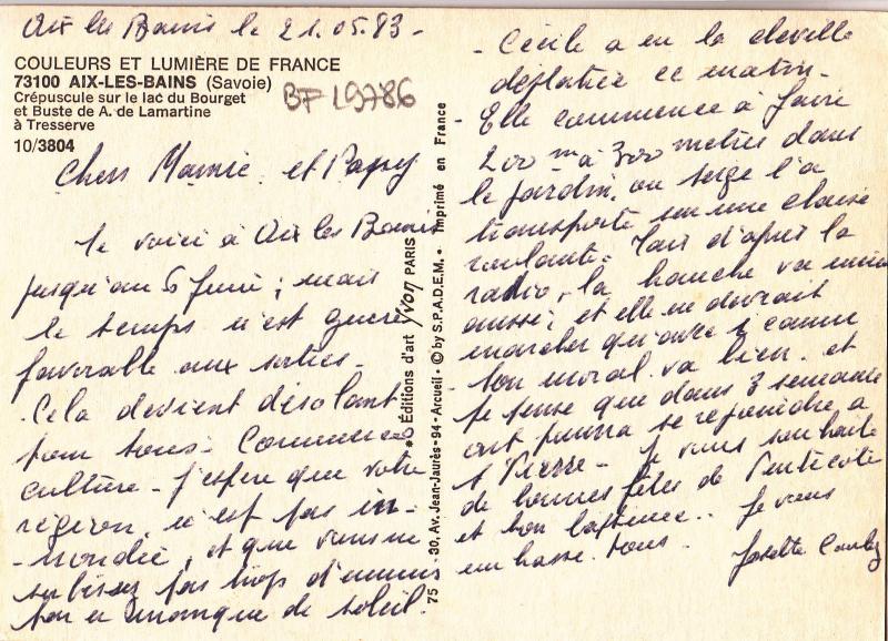 BF19786 aix les bains s crepuscule sur le lac du bourget france front/back image