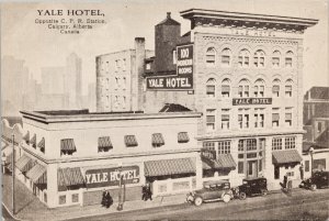 Yale Hotel Calgary Alberta AB Unused Litho Postcard G17