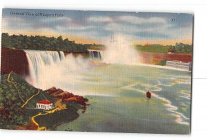 Niagara Falls Ontario Canada Postcard 1952 General View of Niagara Falls