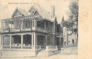ELKS' HOME FAIRMONT WEST VIRGINIA POSTCARD 1908