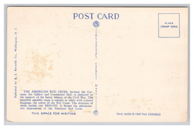 Washington D. C. American Red Cross Postcard