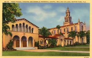 FL - Winter Park. Rollins College, Annie Russell Theatre & Knowles Memorial C...