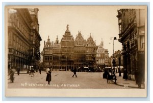 c1920's 16th Century Houses Antwerp Belgium RPPC Photo Unposted Vintage Postcard 