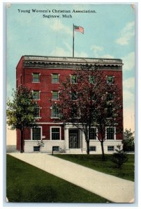 1914 Young Women's Christian Association Exterior Saginaw Michigan MI Postcard