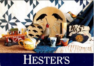 Newburyport, MA Massachusetts  HESTER'S DECOR STORE  4X6 Advertising Postcard