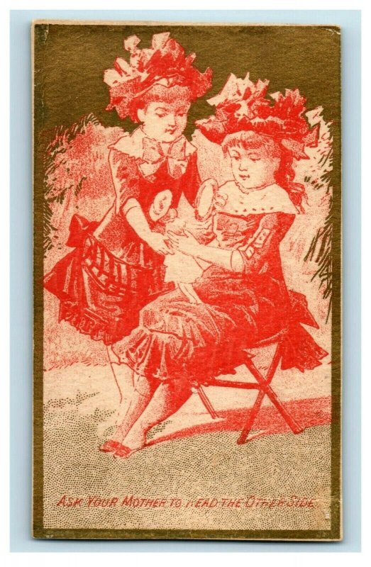 1870s-80s Jas. H. Larzelere & Co. Miles' Baking Powder Girls & Doll P99