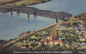 Memphis And Harraham Bridges And U S Marine Hospital Memphis Tennessee