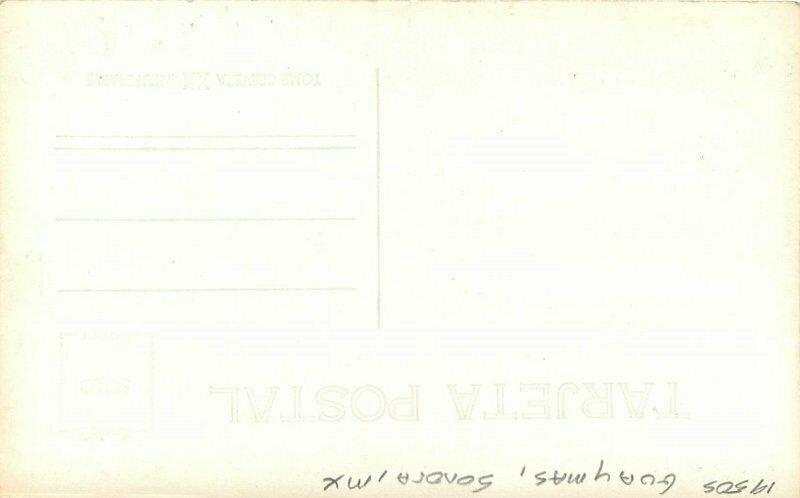 New Mexico Guaymas Sonora 1950s Kiosco y Jardin RPPC Photo Postcard 22-4634
