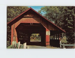 Postcard Creamery Bridge Whetstone Brook Brattleboro Vermont USA