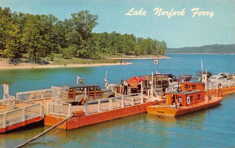 Lake Norfolk AR~Panther Bay Landing~101 Ferry~Cars~Woody Station Wagon~1954 PC 