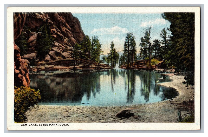 Postcard CO Gem Lake Estes Park Colo. Colorado
