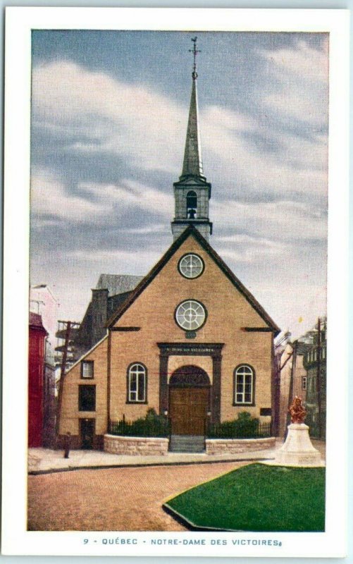 Postcard - Notre-Dame-des-Victoires Catholic Church - Quebec, Canada 