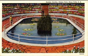 Postcard GARDEN SCENE Sioux Falls South Dakota SD AM1486