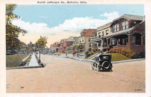 North Jefferson Street Bellaire Ohio 1920s postcard