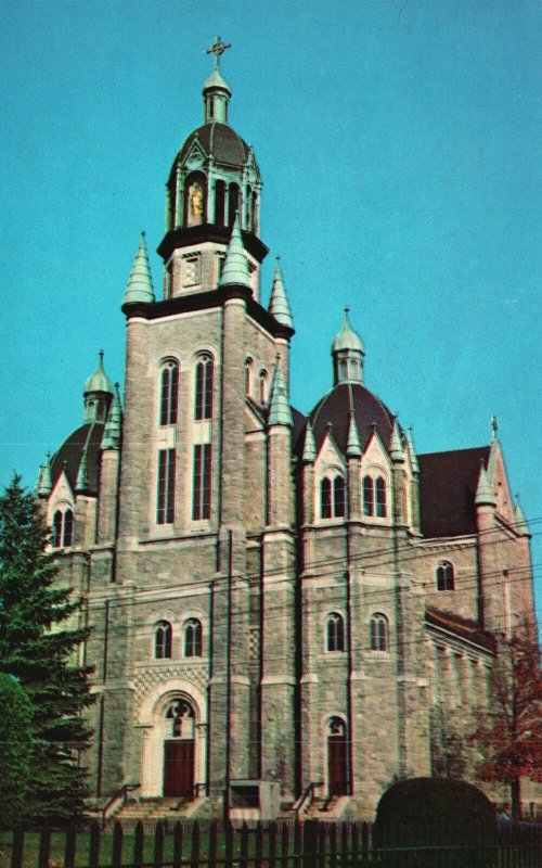 Postcard St. Francis Xavier Roman Catholic Church Chandler Nashua New Hampshire