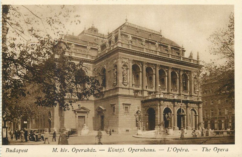 Postcard Hungary Budapest loperahaz konigt opernhaus the opera architecture