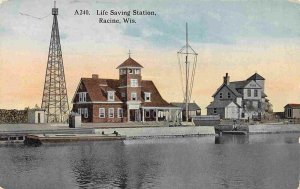 Life Saving Station Racine Wisconsin 1910c postcard