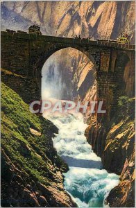 Postcard Old Gotthardstrasse die Teufelsburucke