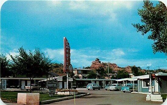 CO, Manitou Springs, Colorado, Red Wing Motel, 1960s Cars, Dexter Press 15287-B