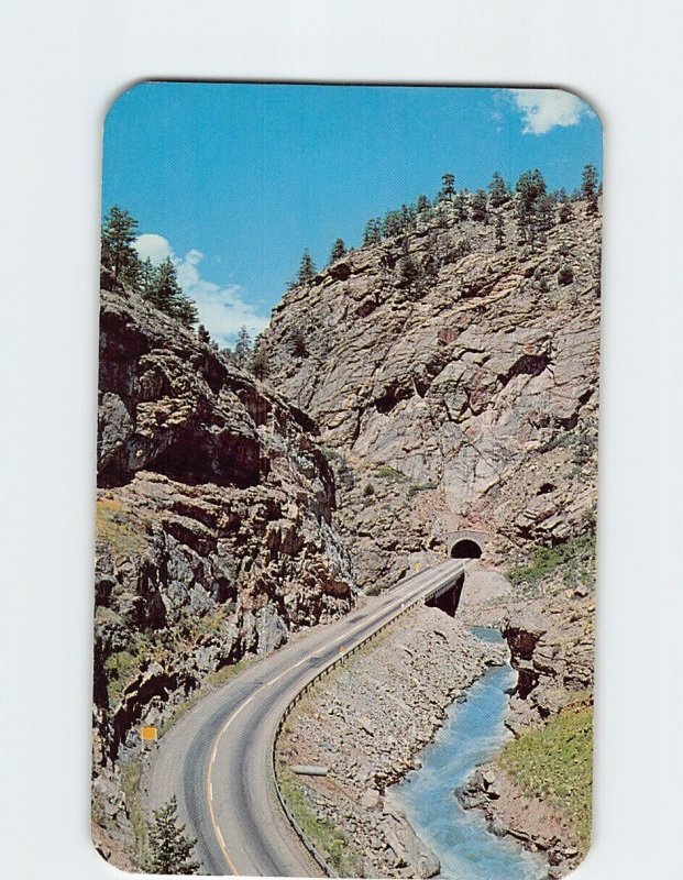 Postcard Tunnel on Highway US 6 Clear Creek Canyon Colorado USA