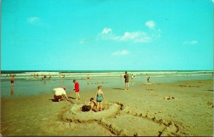 Nauset Beach View Sandcastles Cape Cod Massachusetts MA 1970 Chrome Postcard F1