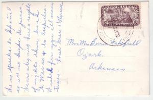 P1170 1956 stamp RPPC old cars hotel penafiel-tehuacan pue mexico, 2 scans