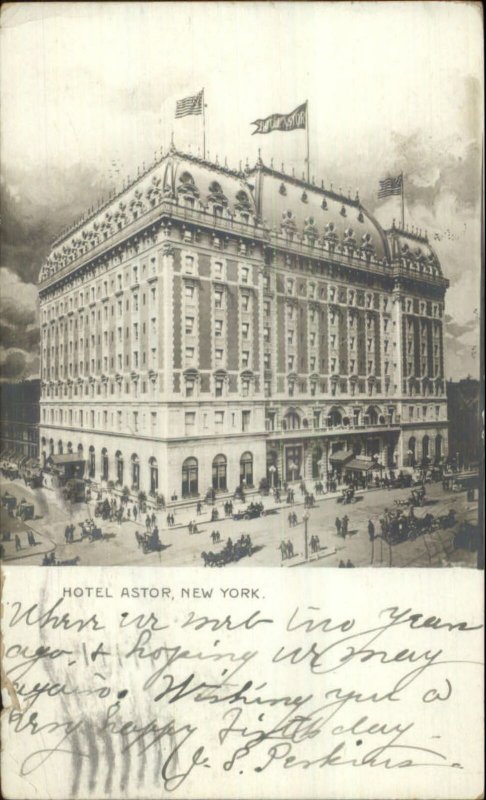 New York City Hotel Astor c1905 Real Photo Postcard