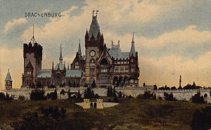 A105 Germany 1911 Drachenburg Castle vintage postcard